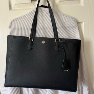 Tory Burch Black Robinson Tote Bag
